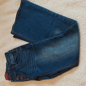 Button Front Flare Jeans